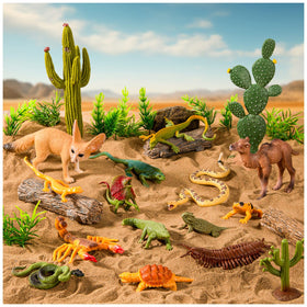 XGHSHW desert animals figures set for engaging, hands-on desert diorama play.