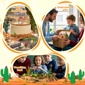 XGHSHW desert scene décor for shelves, cakes, and parties.