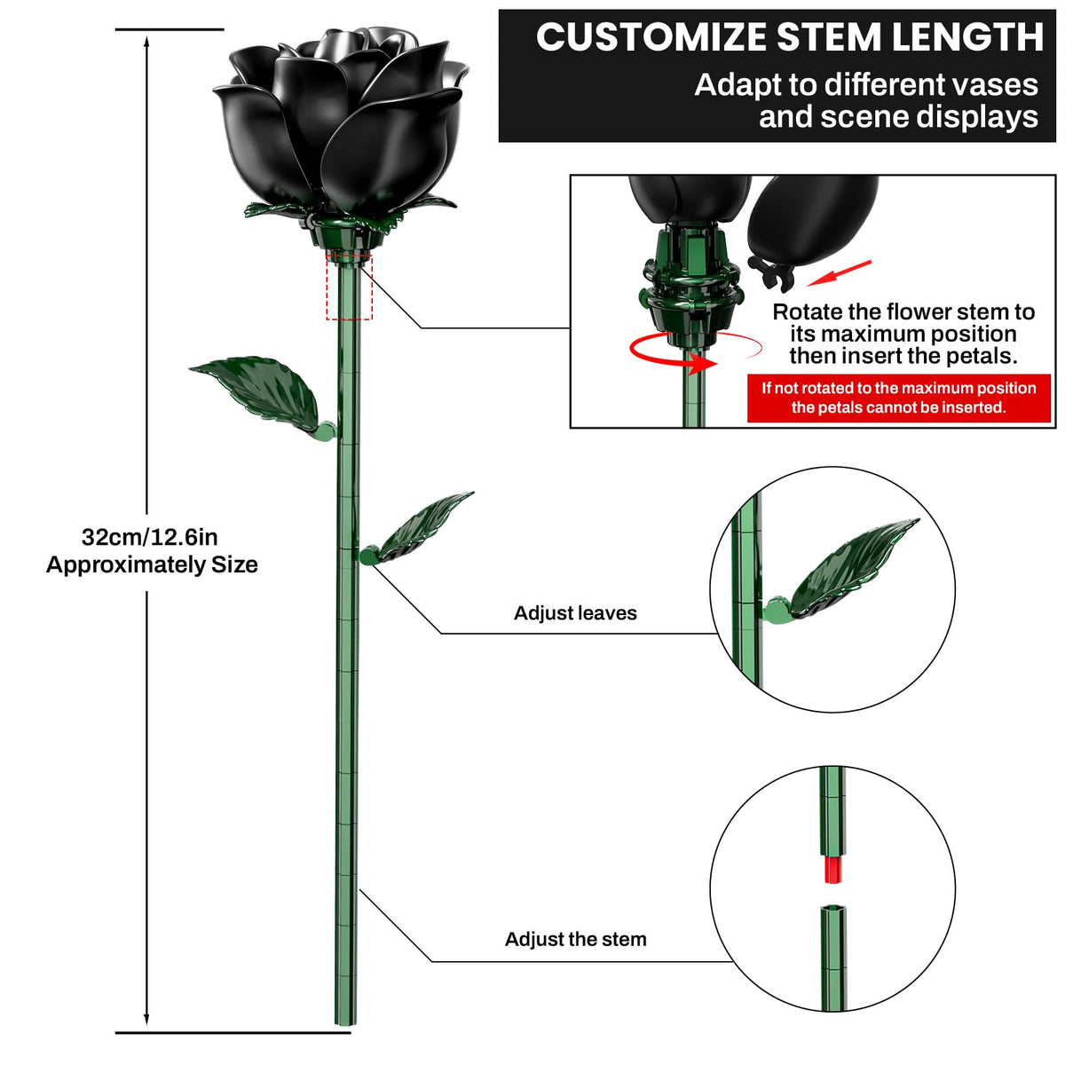 XGSHJ durable-home-decor-black-rose-bouquet offers long-lasting elegance