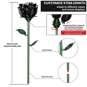 XGSHJ durable-home-decor-black-rose-bouquet offers long-lasting elegance