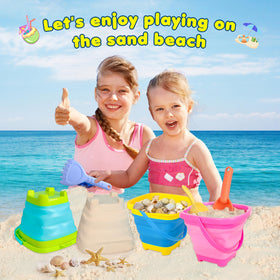Xgunion colorful buckets in yellow blue green pink for family fun.