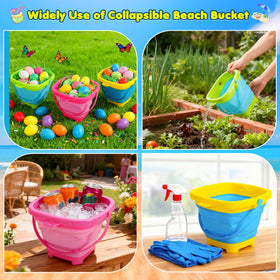 Xgunion mesh beach bag keeps buckets and tools organized and portable.
