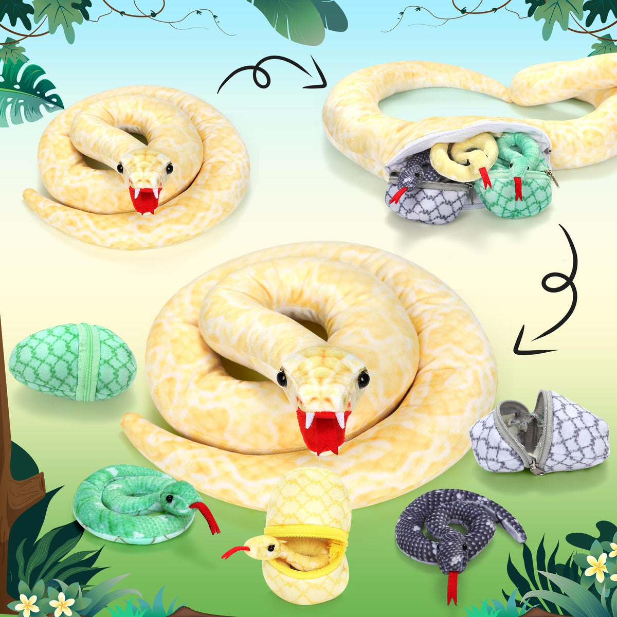 Xhamuon golden snake eggs props inviting interactive playtime