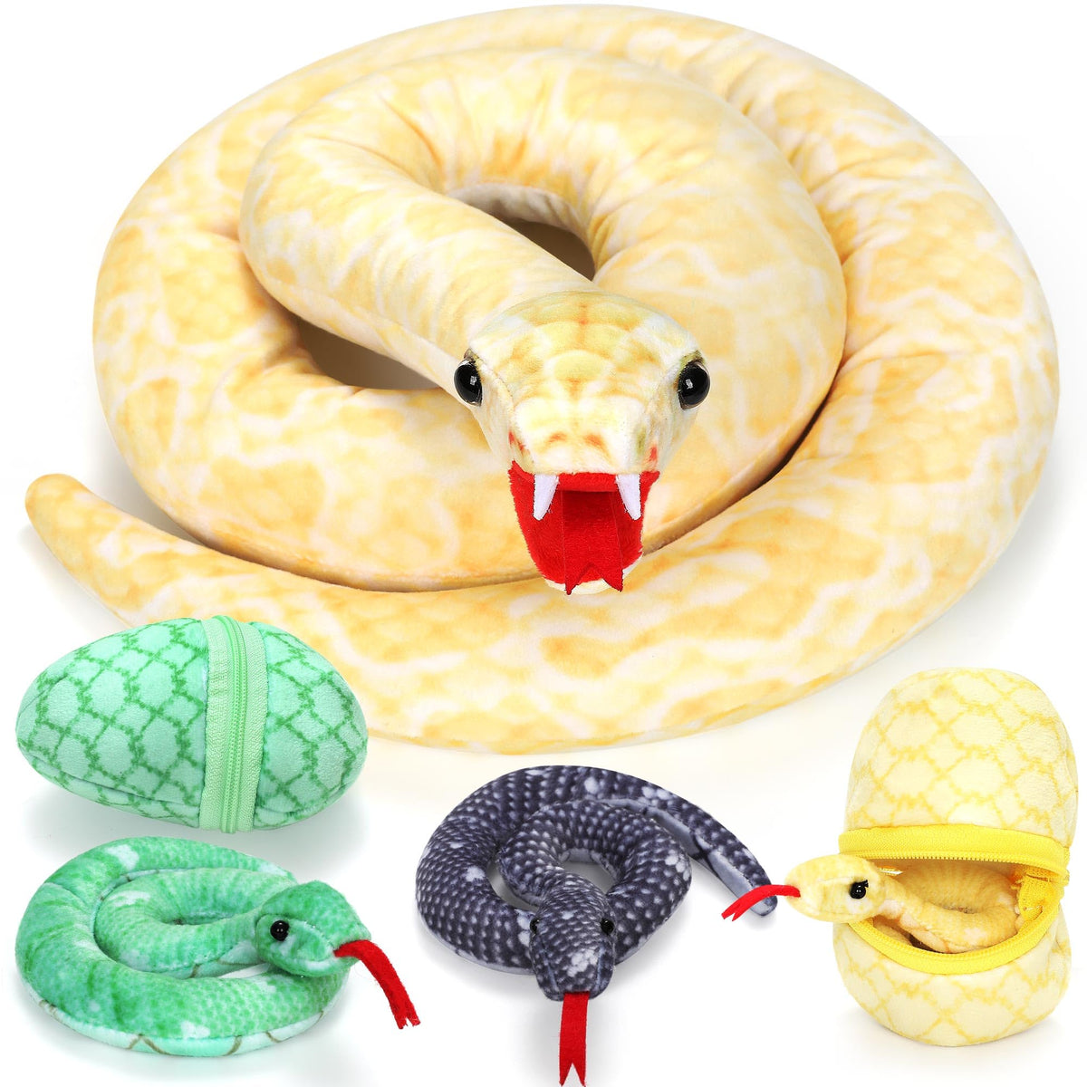 Xhamuon golden snake mommy full shot showing size for playroom decor