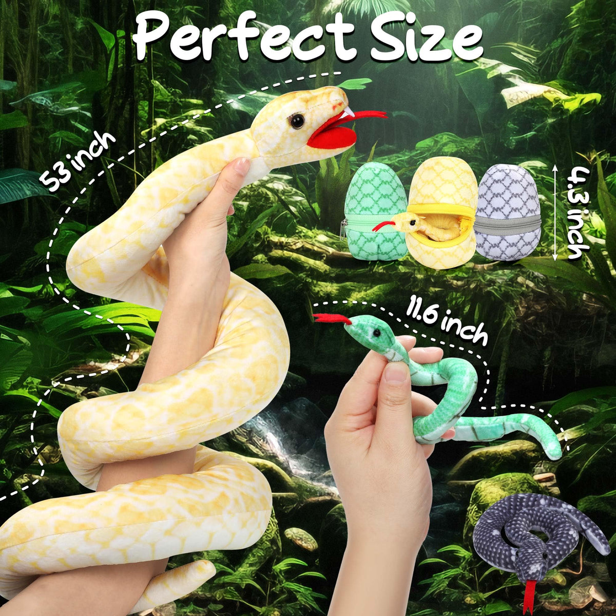 Xhamuon golden snake mommy with babies close up eyes for engaging play