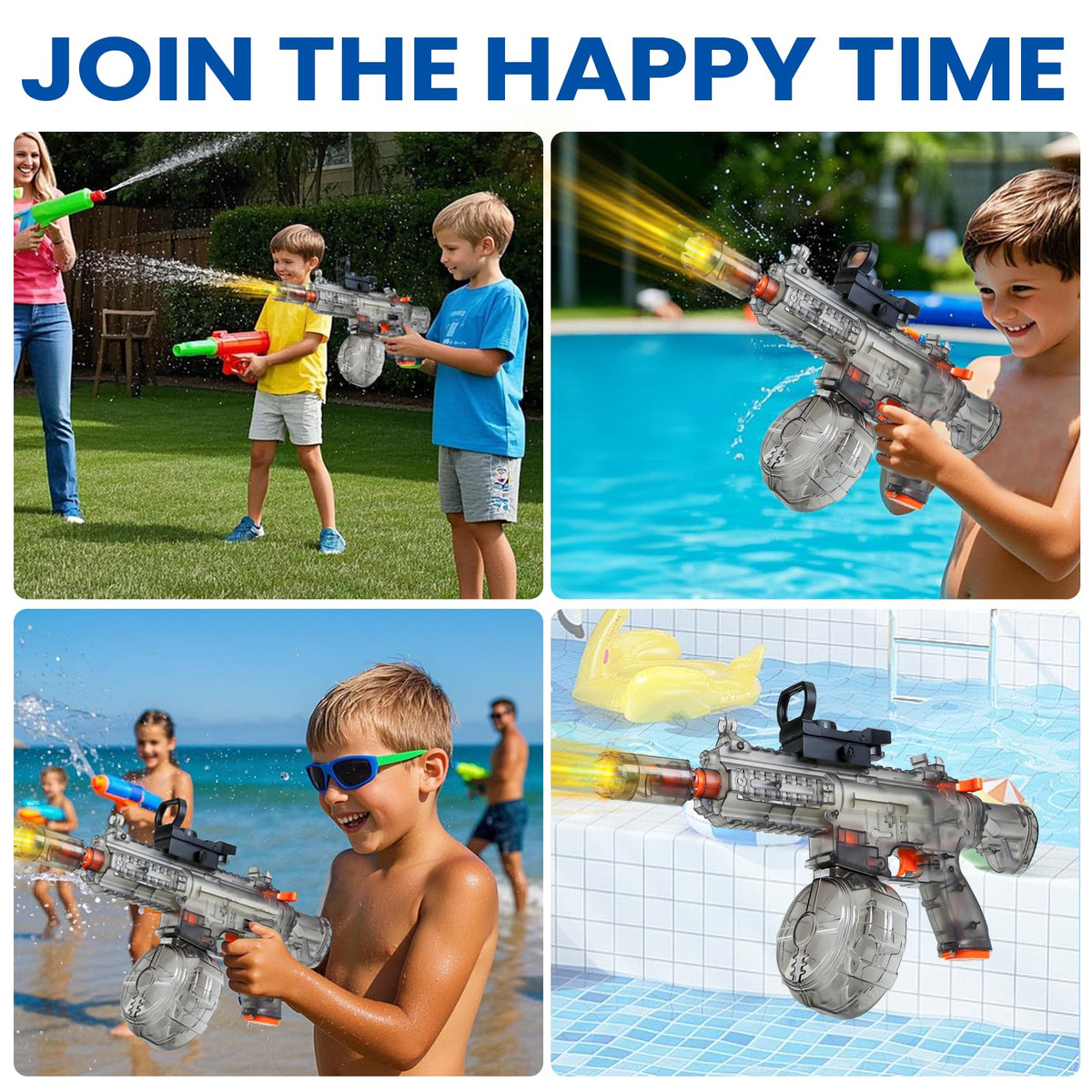 xhecwtiy Electric Water Gun package includes storage tank for easy setup