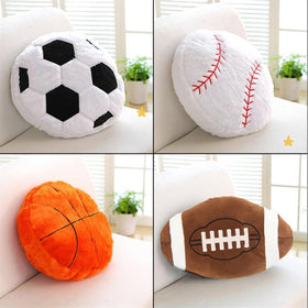 XIAOHONG baseball pillow serves as playful decor for kids spaces.