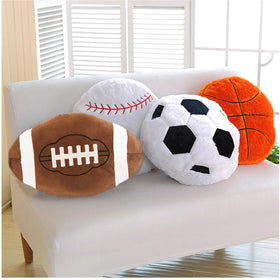 XIAOHONG football pillow, realistic ball design for kids room decor and cozy seating.