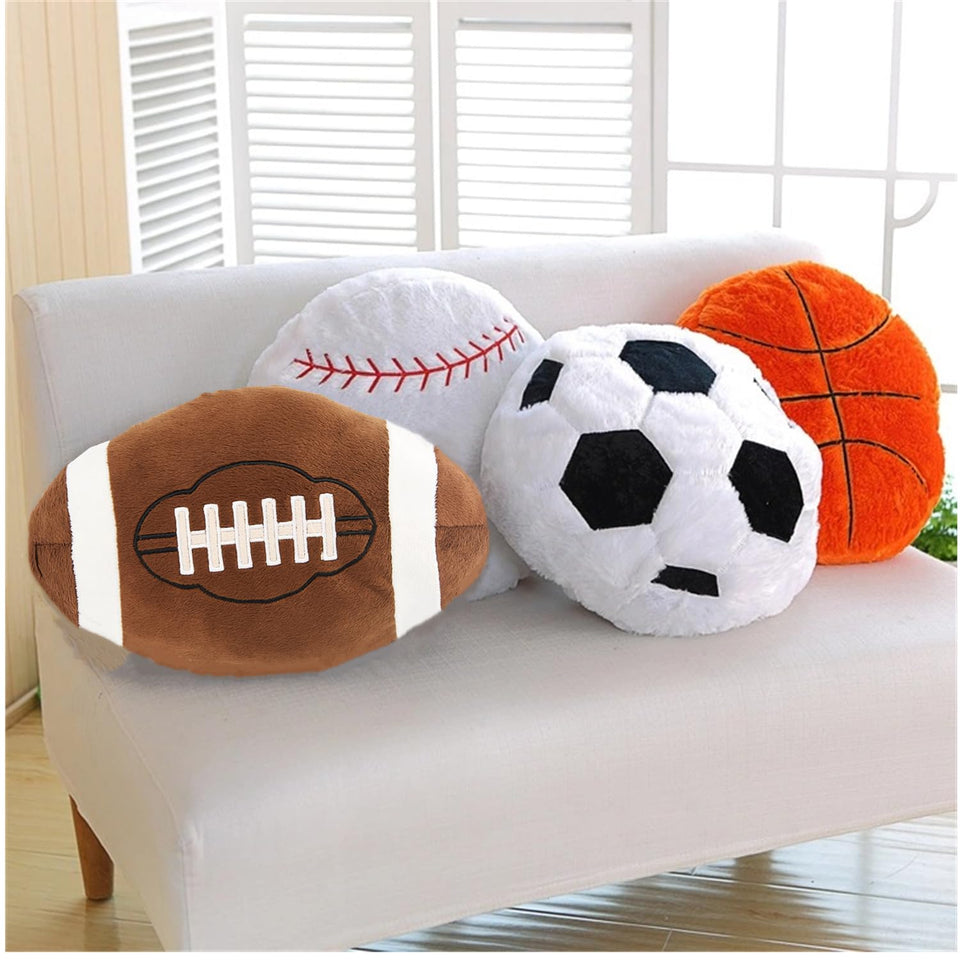 XIAOHONG football pillow, realistic ball design for kids room decor and cozy seating.