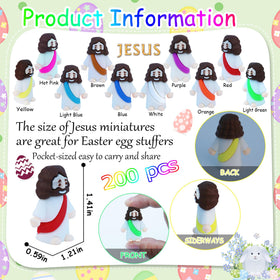 XiawaLangzhuo 10-color Jesus figurines for Easter crafts and gifts.