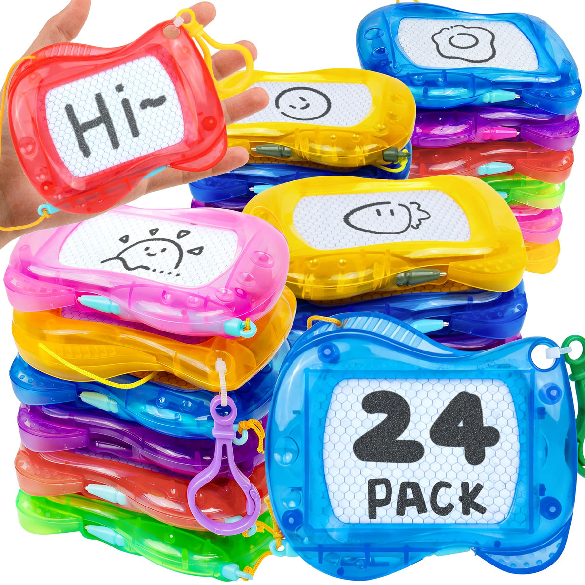XiawaLangzhuo mini magnetic drawing board in six colors for screen-free, portable play on trips.