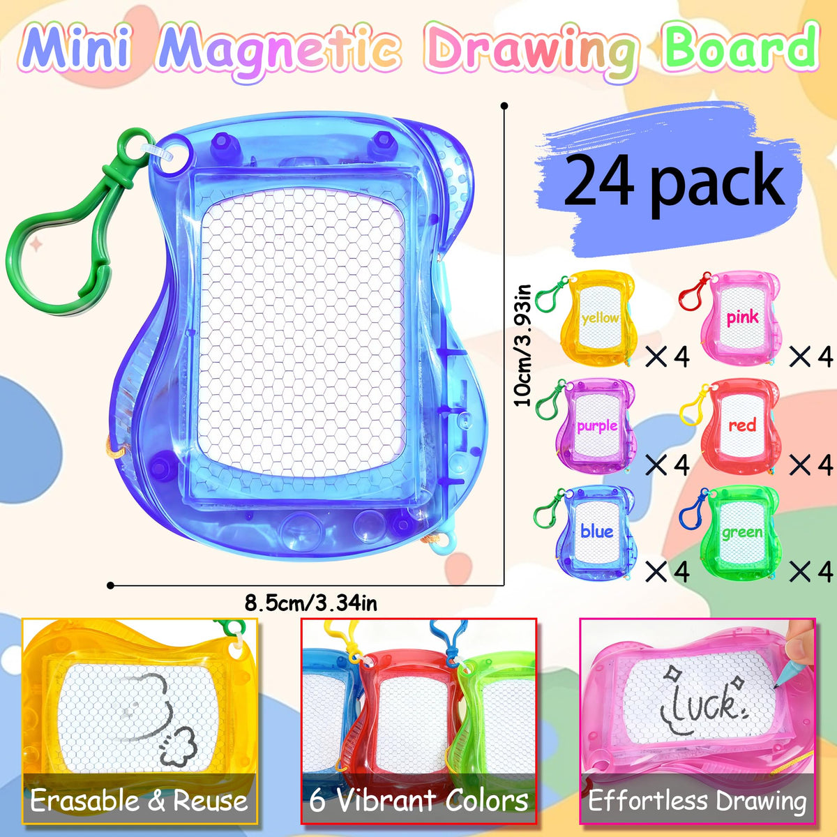 XiawaLangzhuo portable sketch pad with attached stylus for mess-free doodling anywhere.