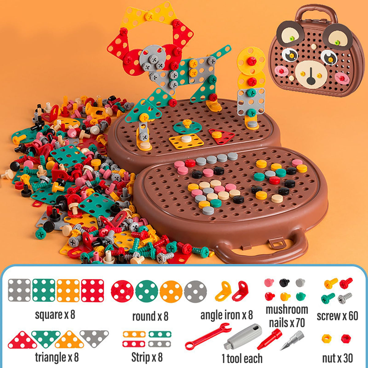 Xibulun 2D and 3D building patterns encouraging spatial thinking