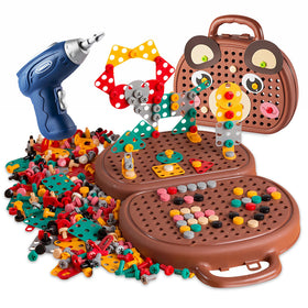 Xibulun Magic Montessori Toolbox open box showing colorful parts for hands-on play