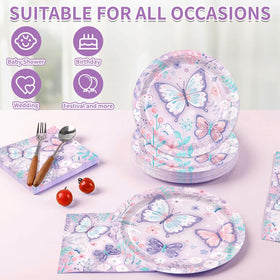 Xienbloc butterfly plates feature vibrant design for festive decor