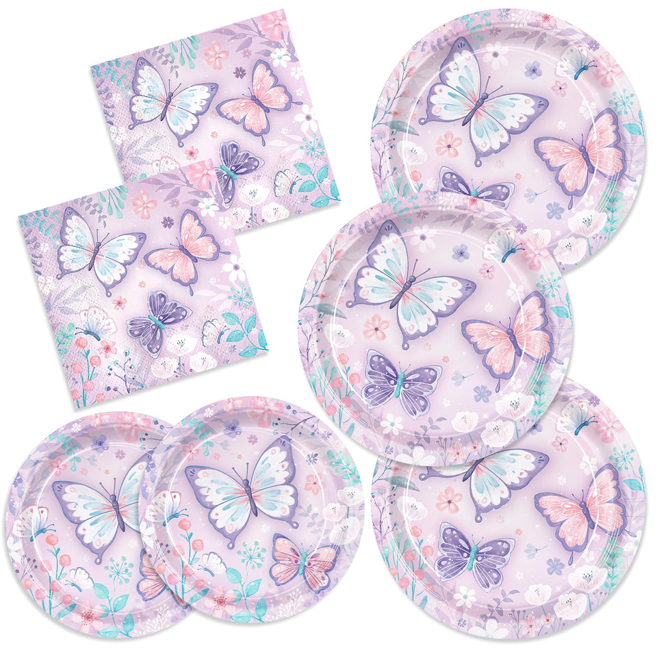 Xienbloc butterfly plates in 9-inch size, durable for party meals