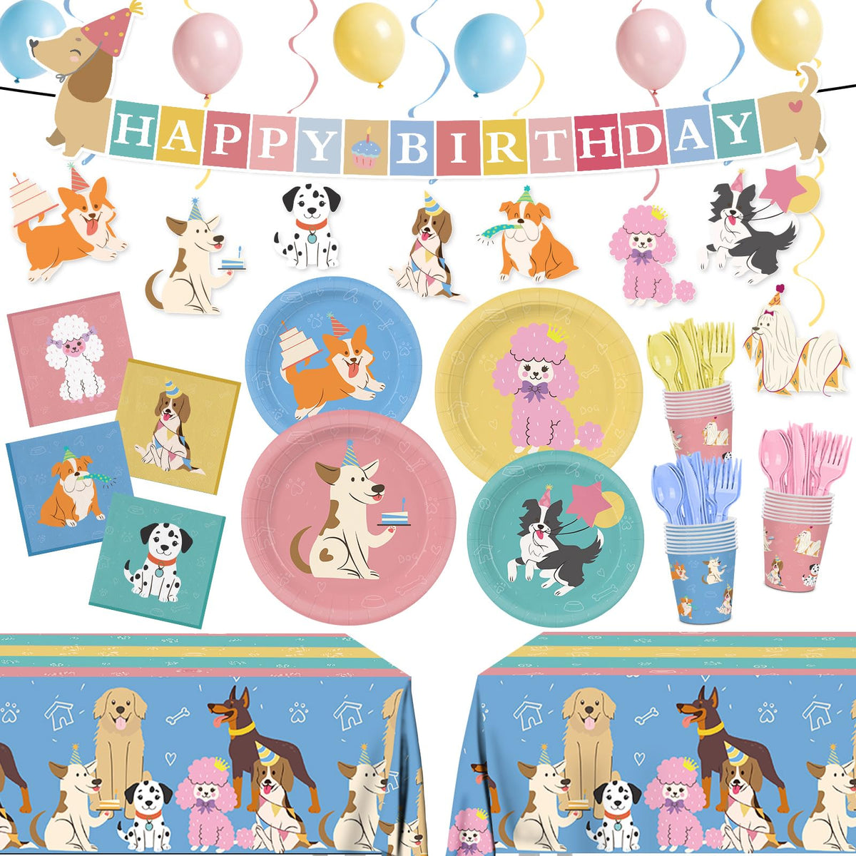 XIENBLOC Retro Puppy plates 9-inch show durable coating for spill-resistant dining.