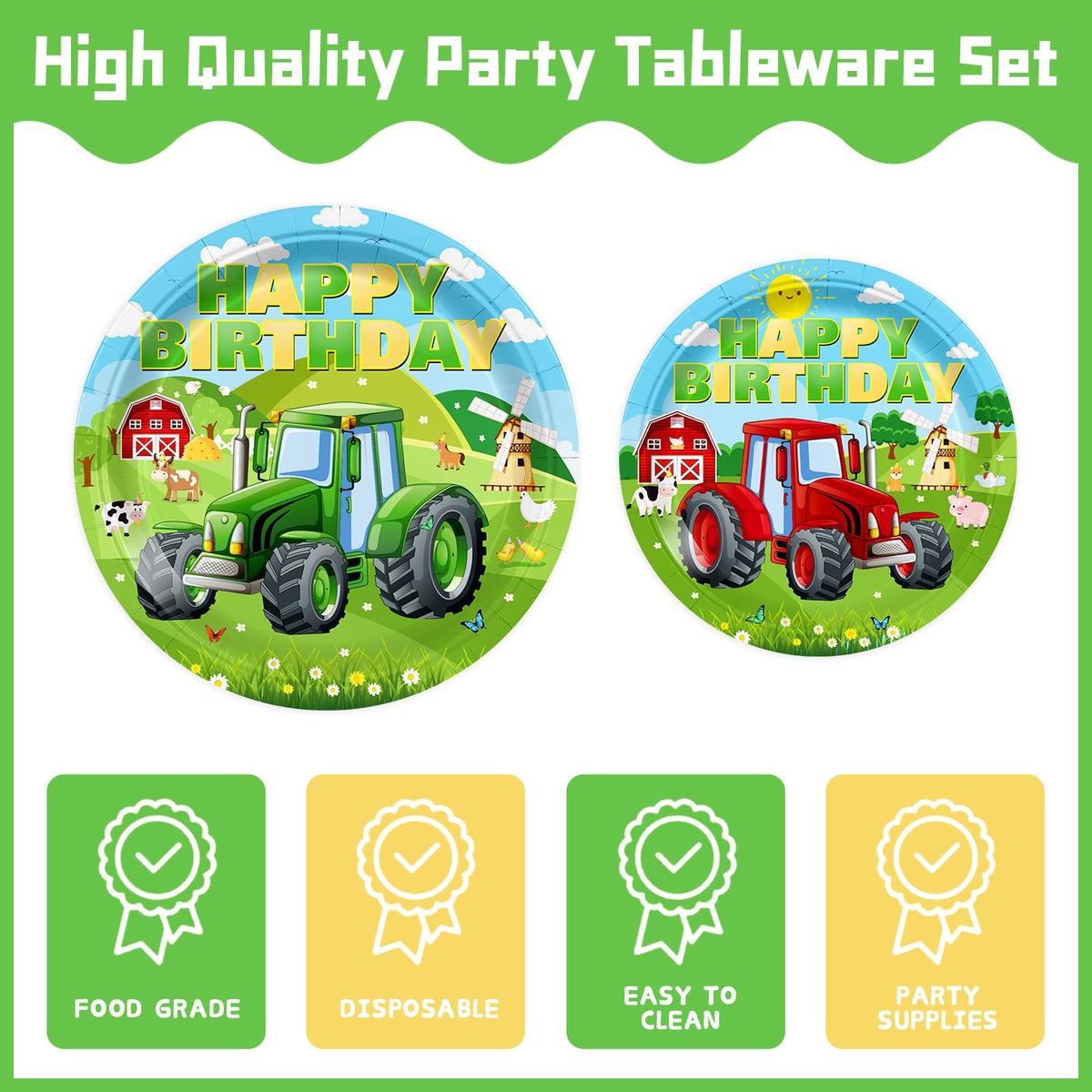 XIENBLOC tractor napkins for quick cleanup after snacks.