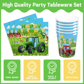 XIENBLOC tractor paper cups for mess-free serving at parties.