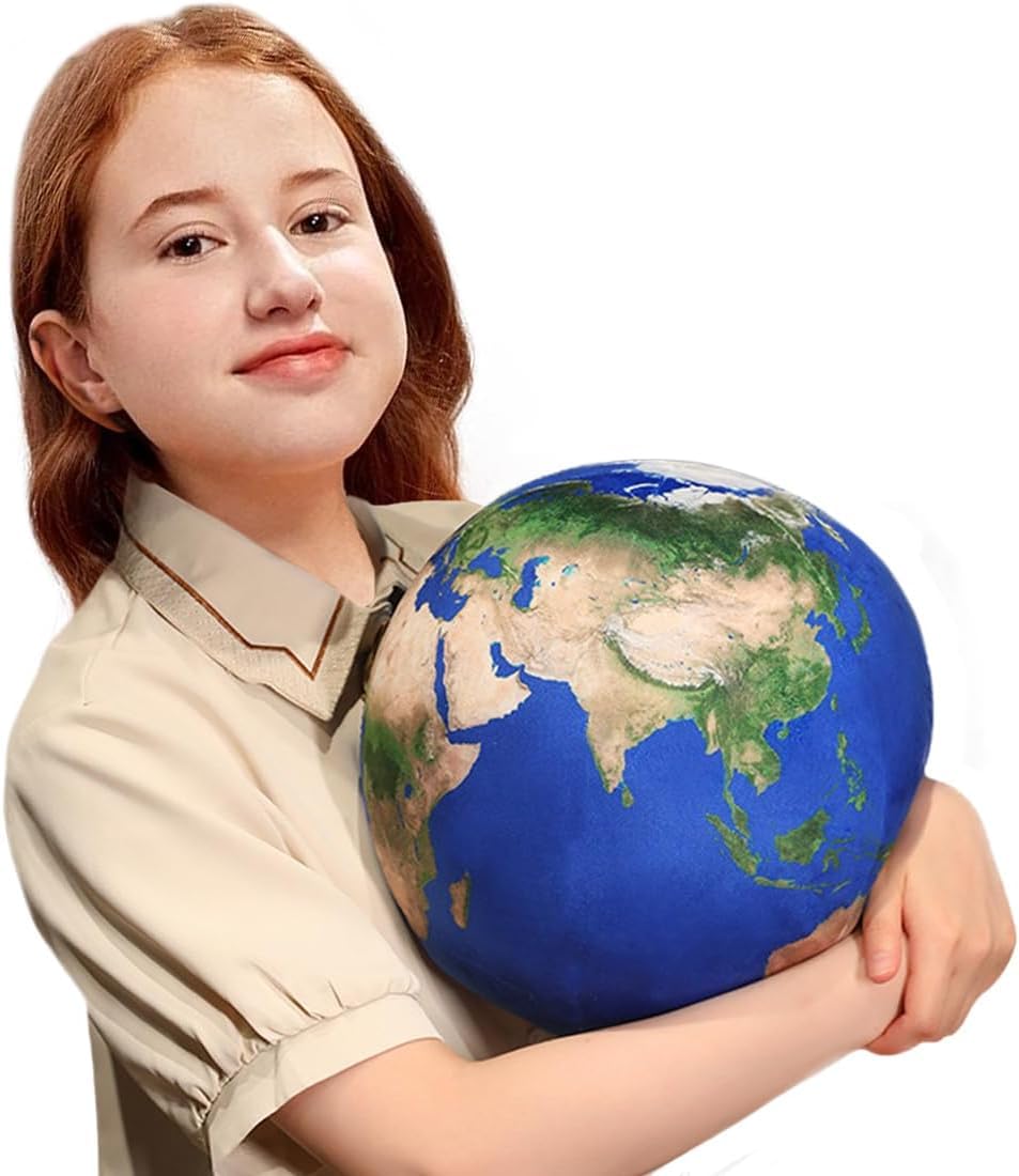 XIGUI Earth plush toy, blue planet, ideal educational aid for kids learning about our world