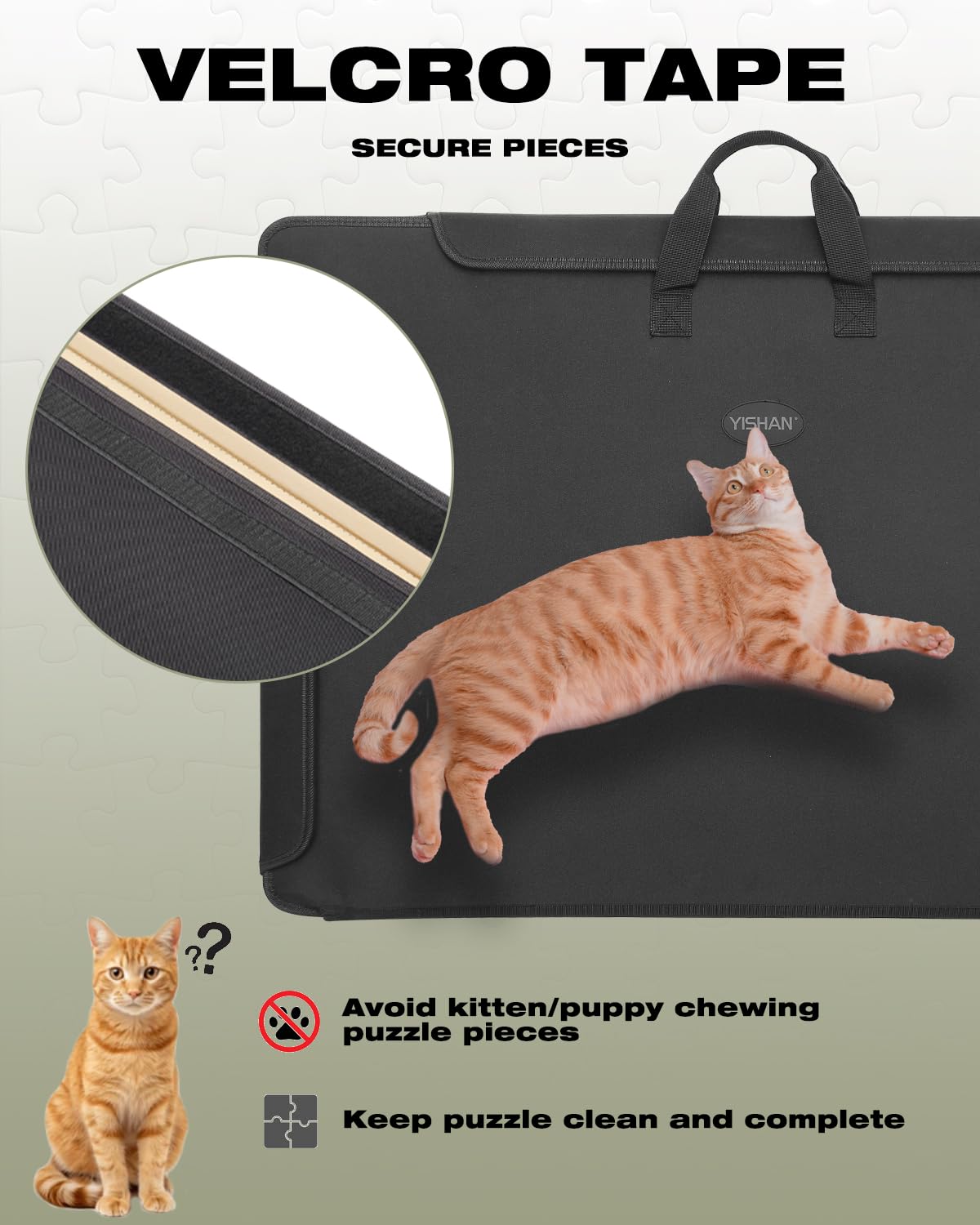 XIJ microfiber protection fabric shields puzzle pieces from damage while handling.
