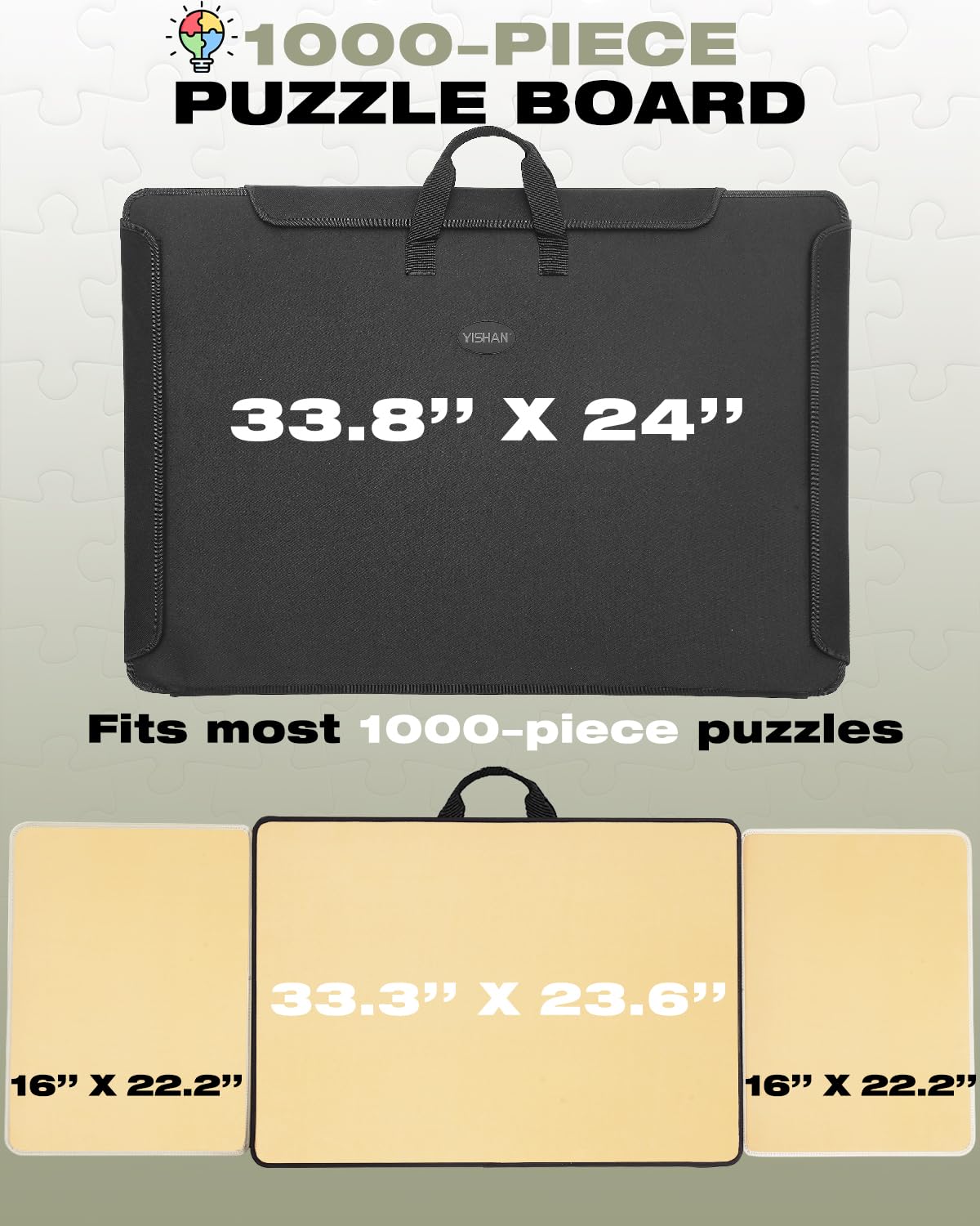 XIJ puzzle board non-slip surface keeps pieces steady on any table.