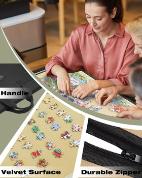 XIJ puzzle board sorting trays help separate colors and shapes for faster completion.