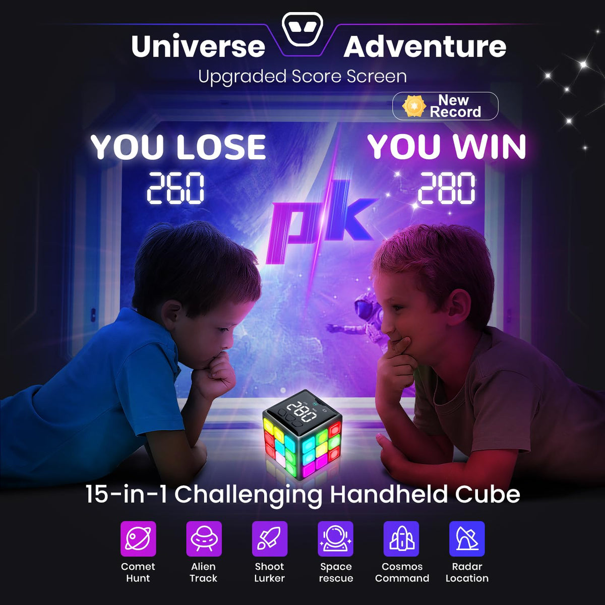 Xinbeiya Rechargeable Cube 3-memory games improve recall and focus.
