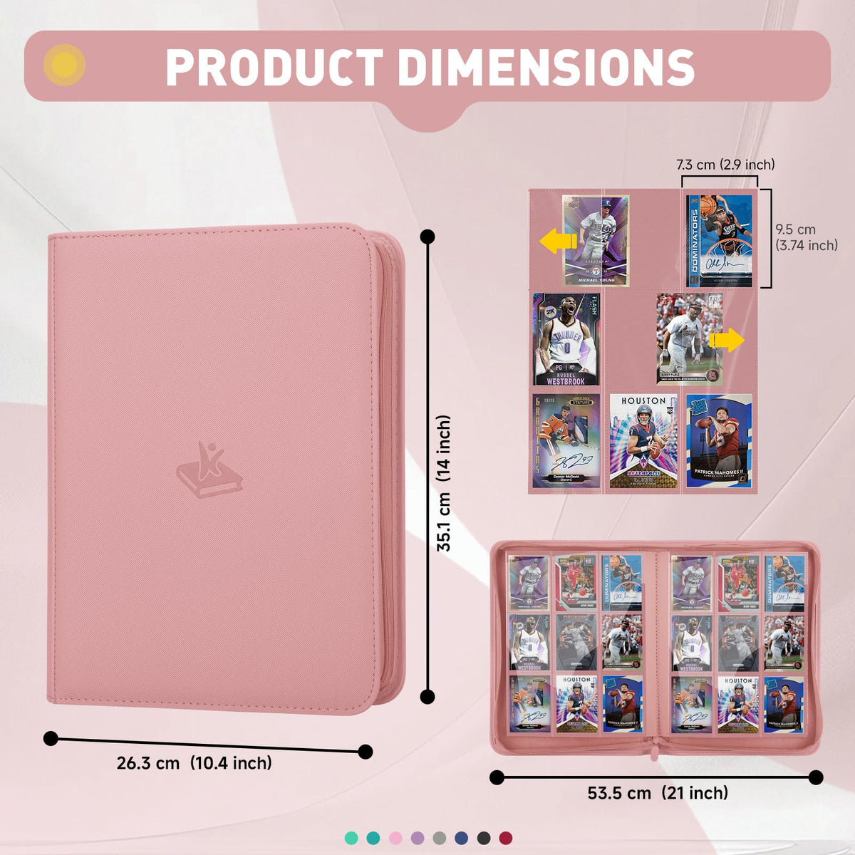 XINGFANGWF binder zipper closure keeps cards secure and accessible