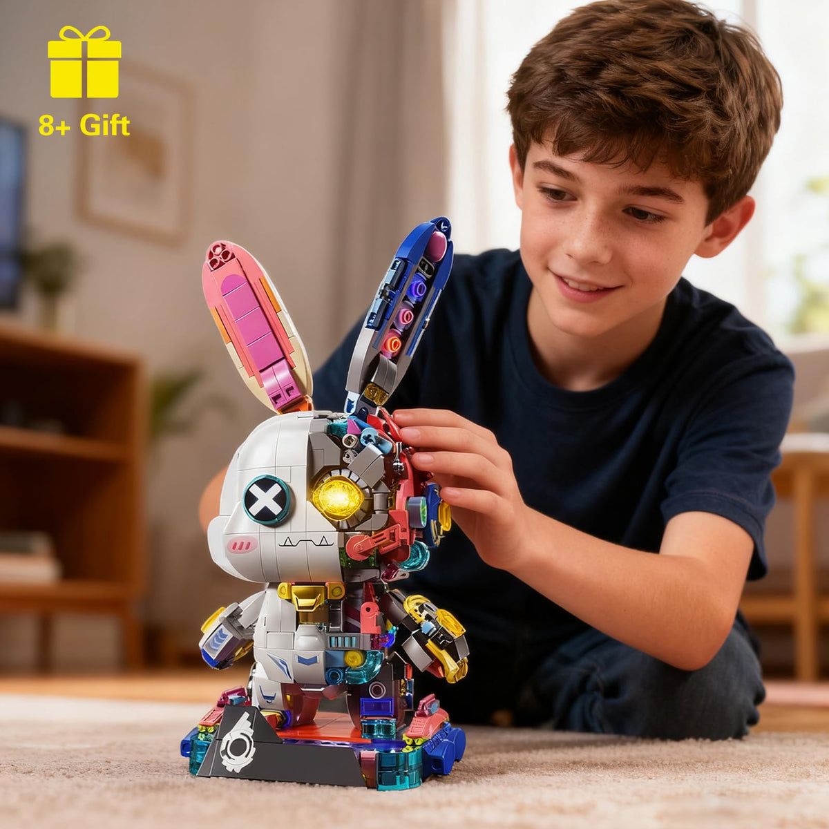 Xingya youpin rabbit in multi-jointed pose showcases dynamic play and display versatility.