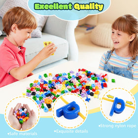 XINHUIDALSQ colorful beads support color recognition and early sorting at home.