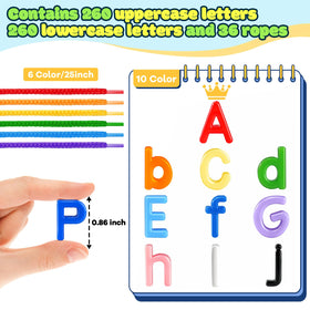 XINHUIDALSQ rainbow colored alphabet beads sparkling with learning potential