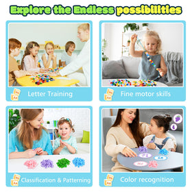 XINHUIDALSQ child threading beads for spelling practice