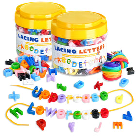 XINHUIDALSQ lacing letters beads set in a tidy package for organized learning