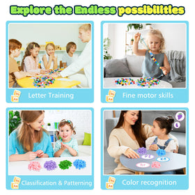 XINHUIDALSQ premium plastic beads resist fading and withstand repeated play.