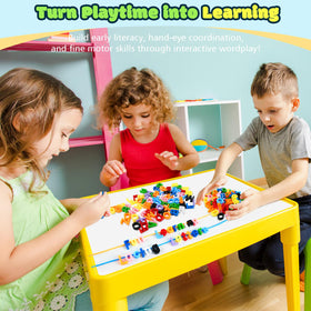 XINHUIDALSQ uppercase and lowercase beads close up for letter recognition