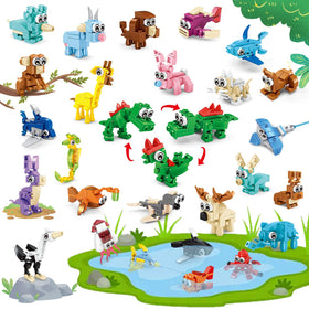 XinLiangDian Animals Building Sets packaging showcases colorful bricks for gift-ready play.