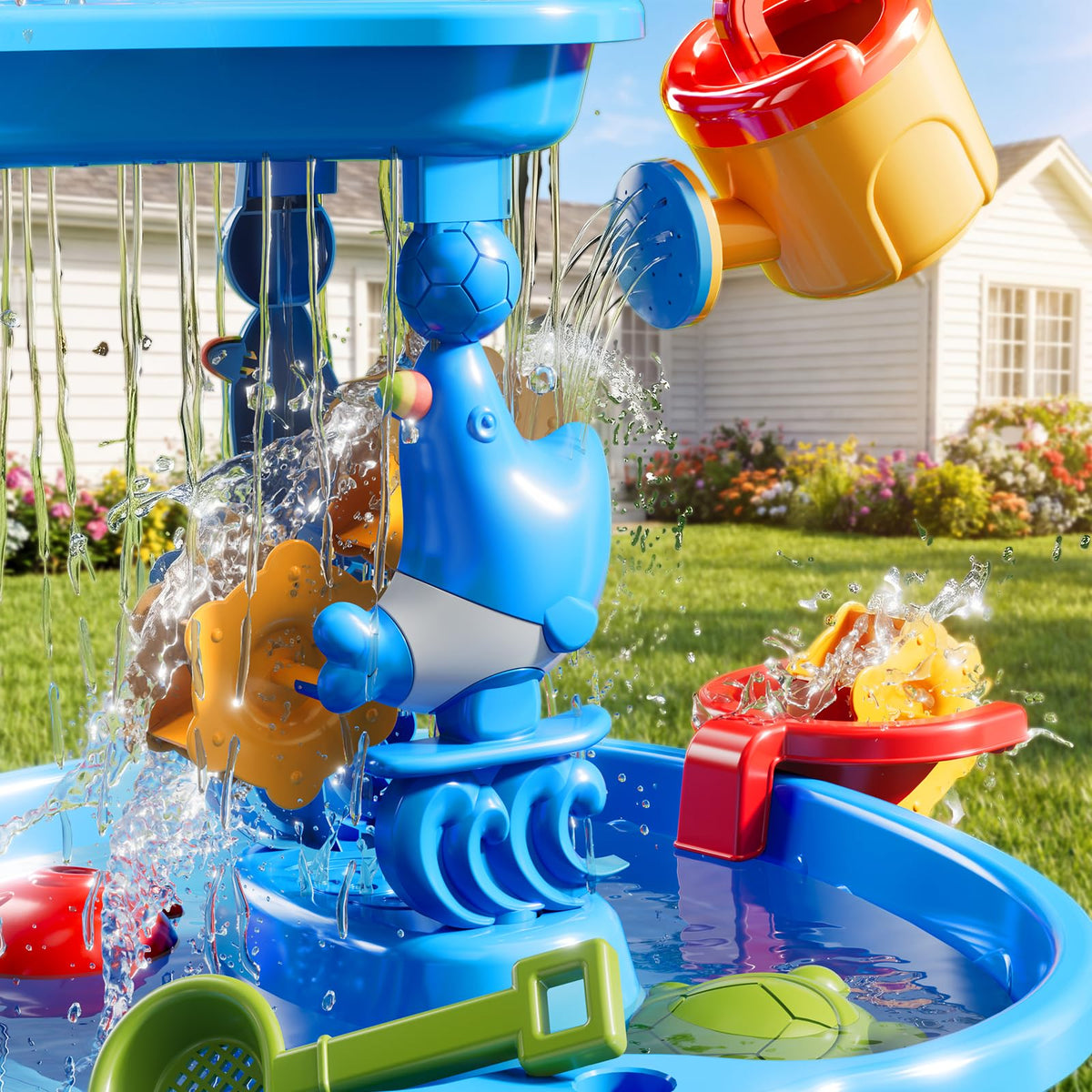 XINNOVEL dolphin funnel accessory enhances water flow for sensory exploration