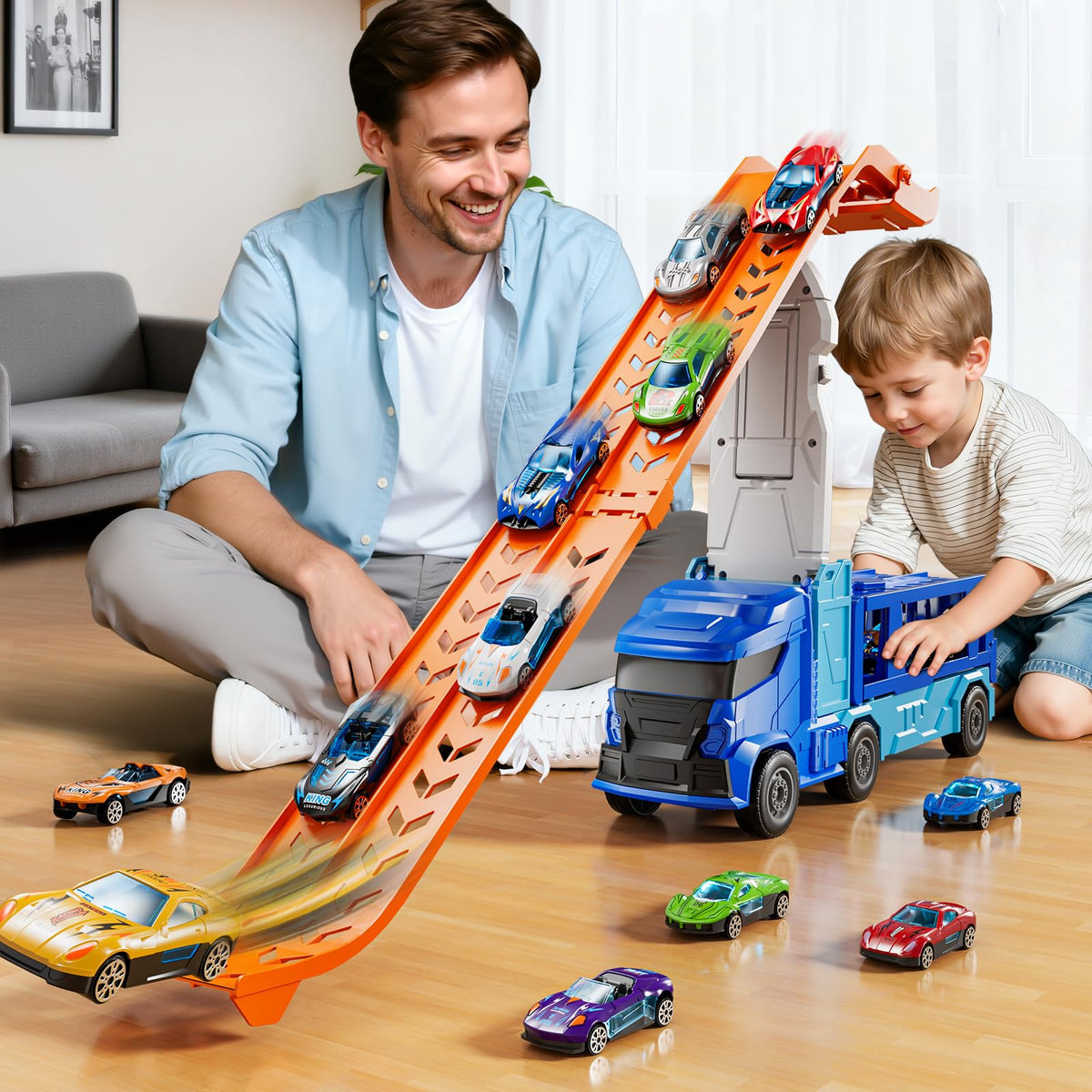 XINNOVEL dual-lane racing setup for 2 or 4 players