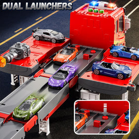 XINNOVEL Fire Trucks detachable arrows and storage keep play tidy.