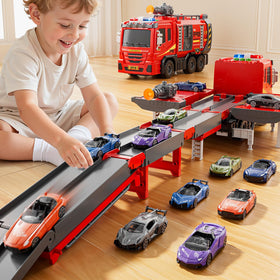 XINNOVEL Fire Trucks durable and foldable design for easy transport.