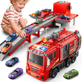 XINNOVEL Fire Trucks foldable truck encourages hands-on play and coordination.