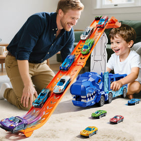 XINNOVEL folding track provides portable storage and quick setup for play.