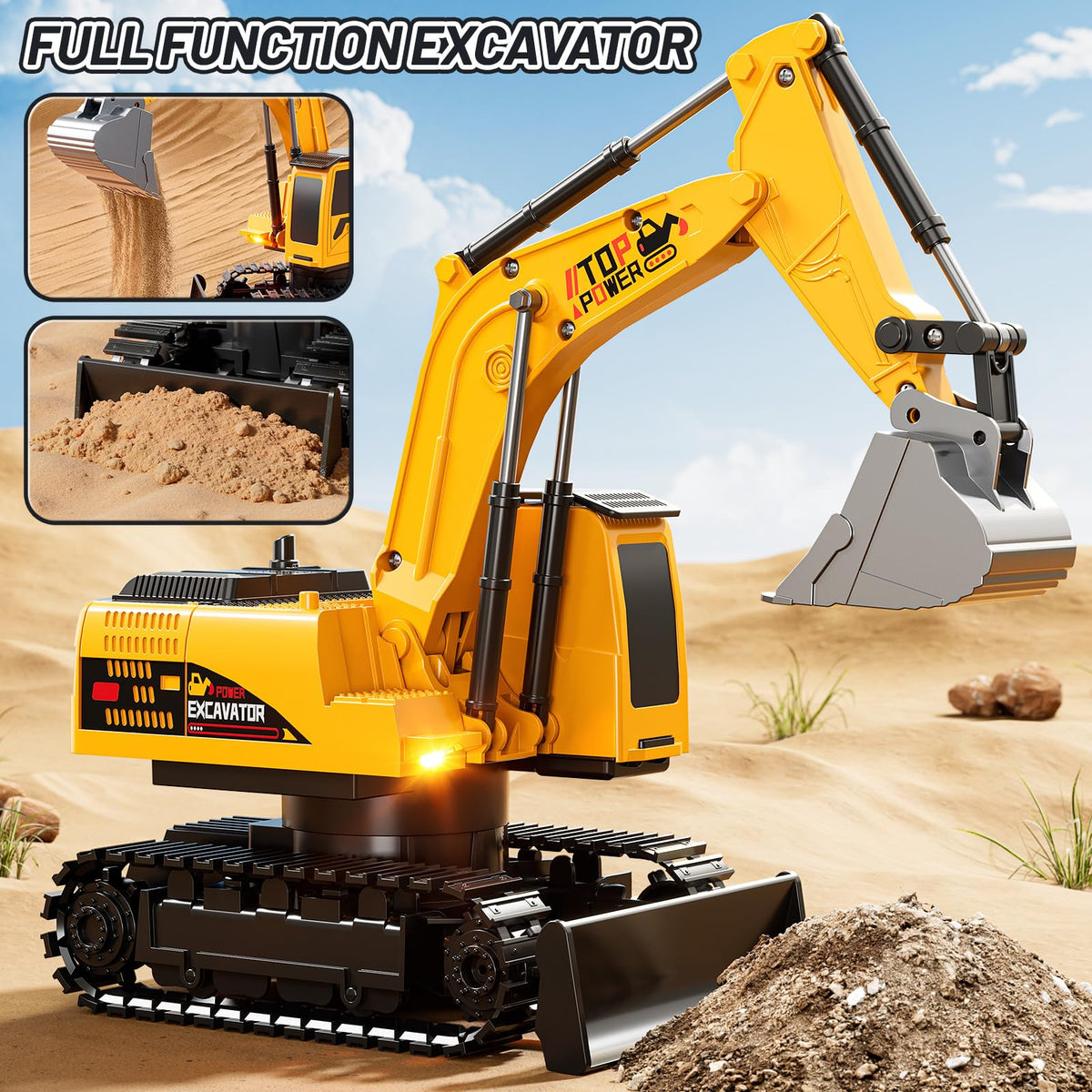 XINNOVEL Gift-ready RC excavator that sparks engineering curiosity in kids.