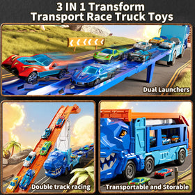 XINNOVEL storage cabins keep cars organized between play sessions.