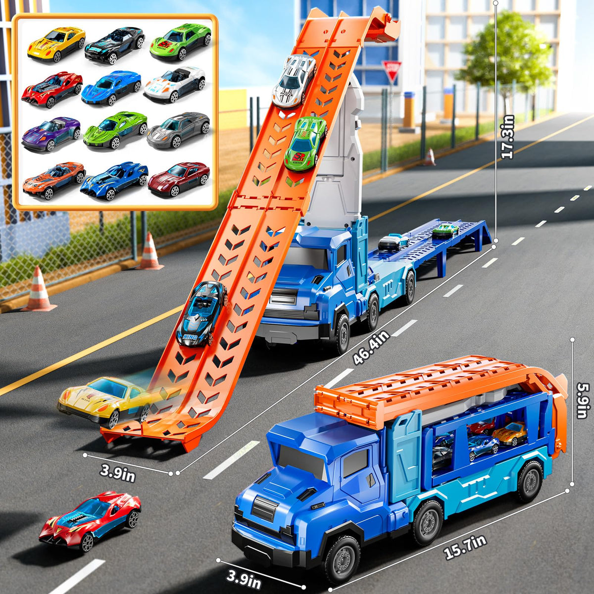 XINNOVEL storage compartment in truck for toys and cars