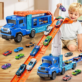 XINNOVEL transporter truck toy with foldable design for portable play