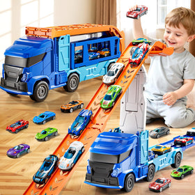 XINNOVEL carrier truck with foldable track for easy storage and playtime