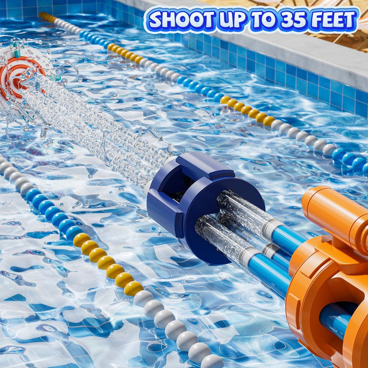 XINNOVEL 2-pack water gun side view highlights easy fill and grip
