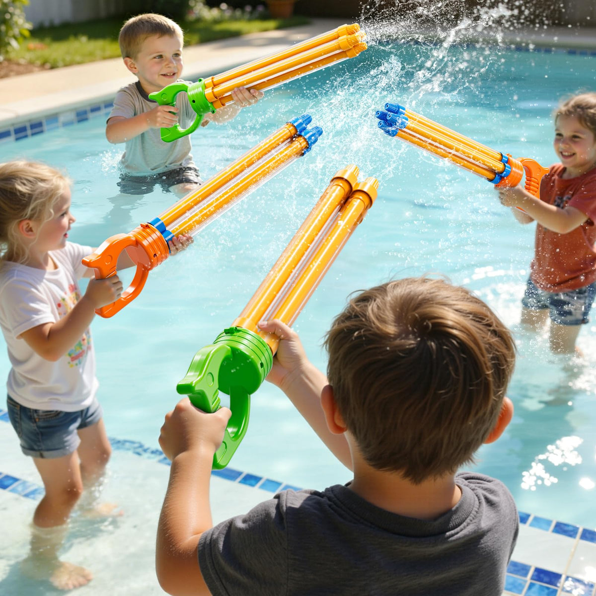 XINNOVEL water gun loading and fill scene for quick, easy summer play.